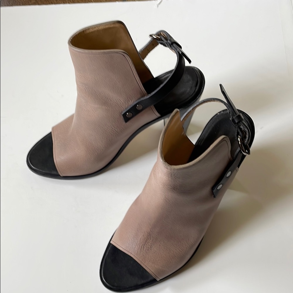Rag & Bone Taupe and Black Women's Open toe and Sling back Booties